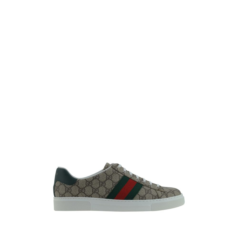Gucci Beige Fabric Low Top Sneakers | Regal Royce