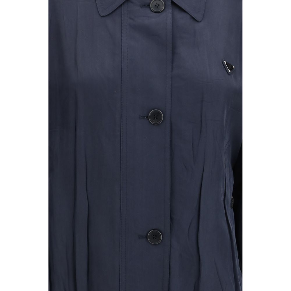 Prada Blue Silk Coat | Regal Royce