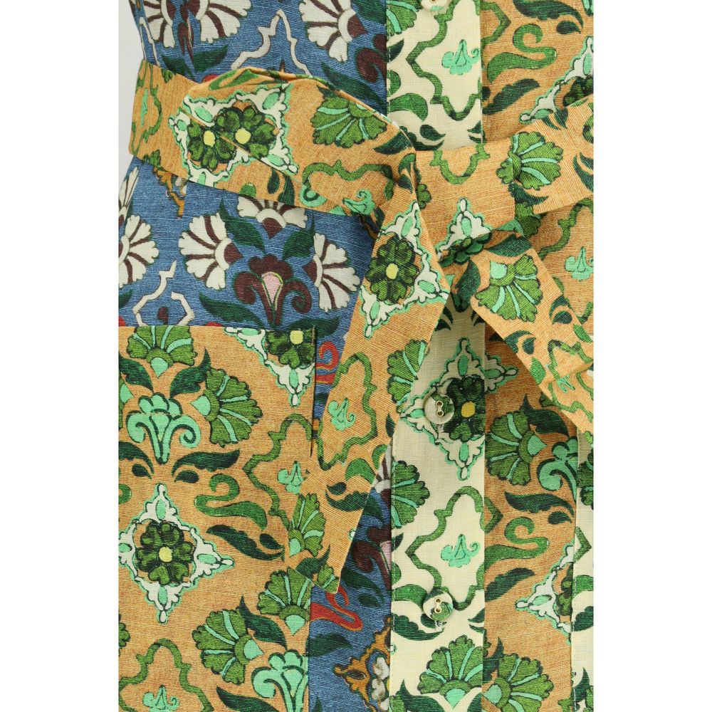 Alemais Multicolor Linen Casual Dress | Regal Royce