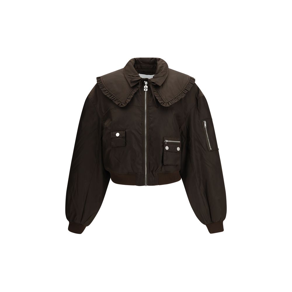 Ganni Bicolor Polyamide Bomber | Regal Royce