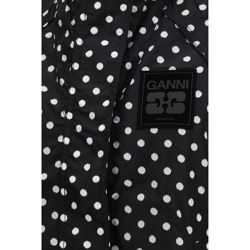 Ganni Black Recycled Polyamide Shell Jacket | Regal Royce