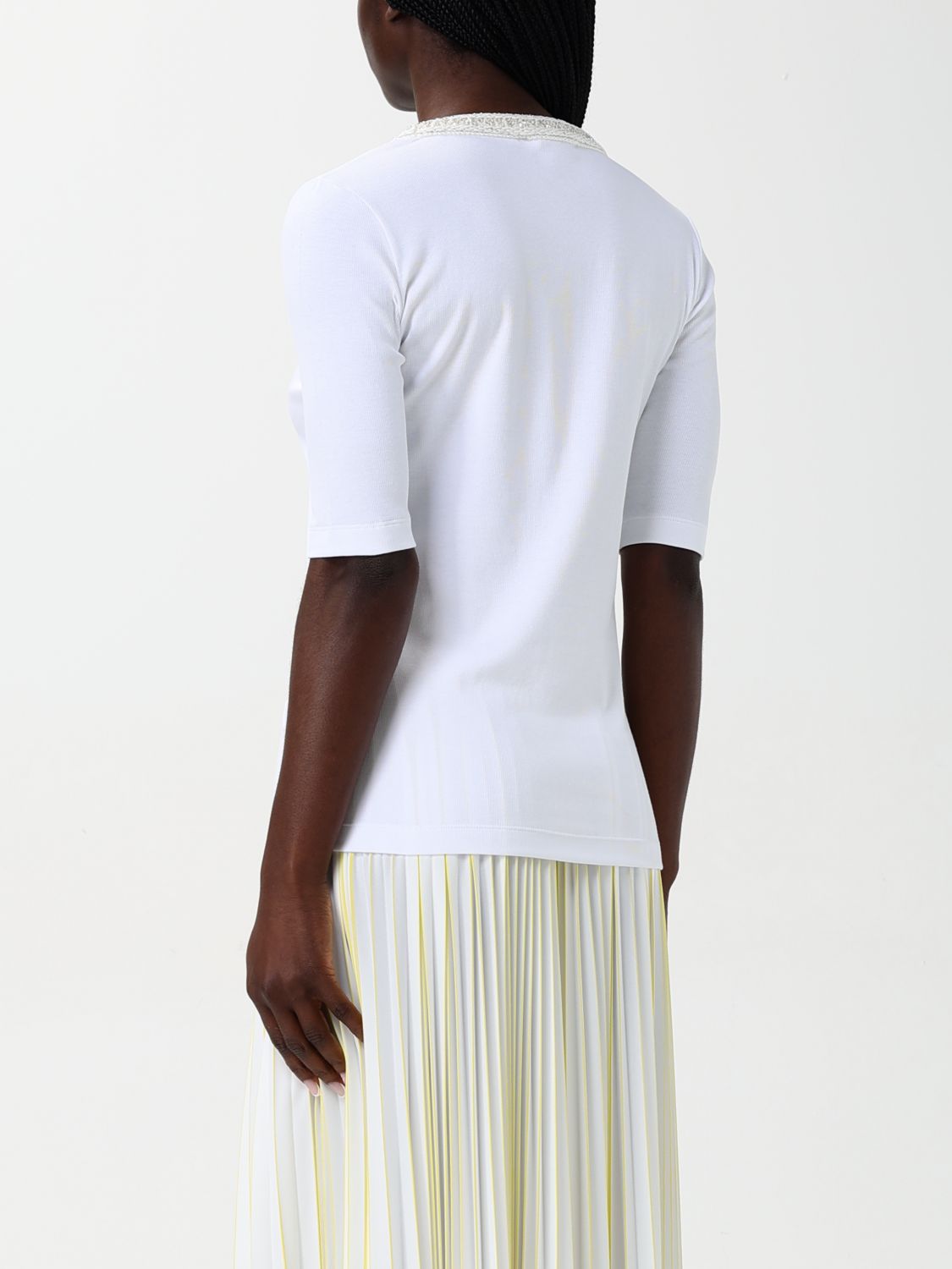 Fabiana Filippi White Cotton T-Shirt | Regal Royce