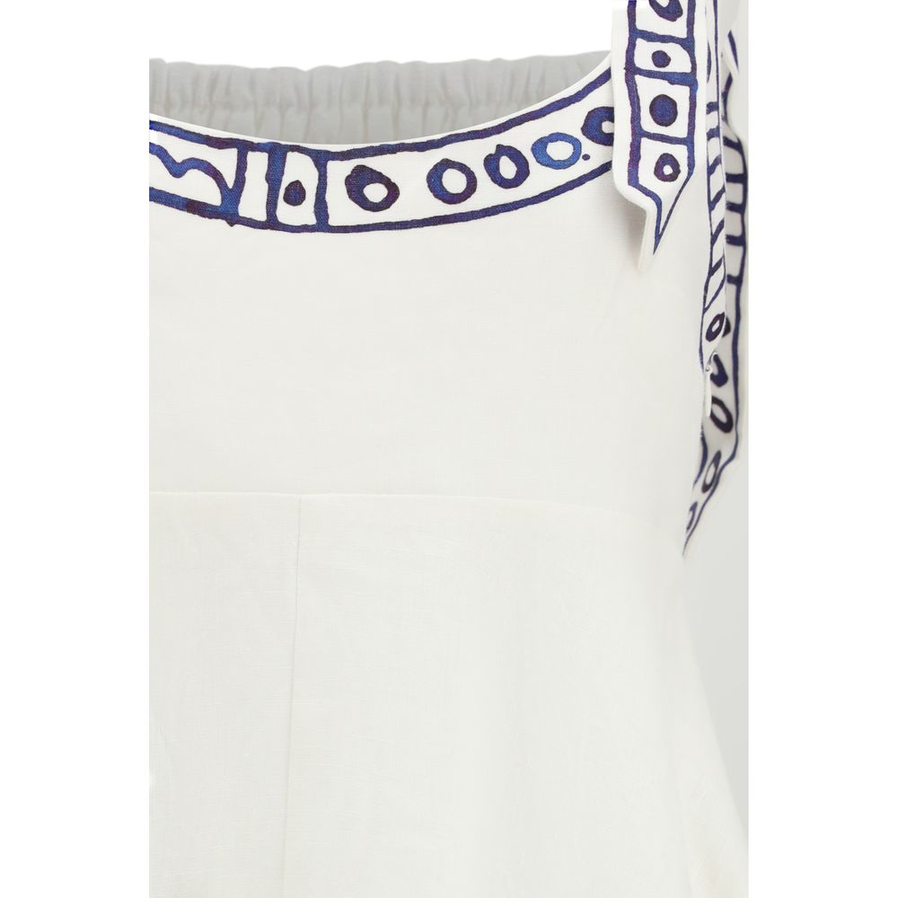 Alemais White Linen Casual Dress | Regal Royce