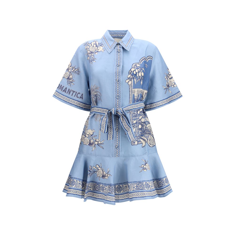 Alemais Blue Linen Casual Dress | Regal Royce