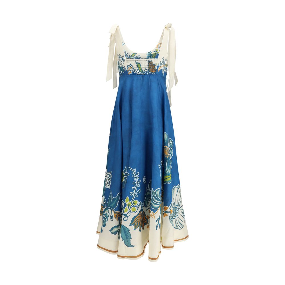Alemais Blue Linen Casual Dress | Regal Royce