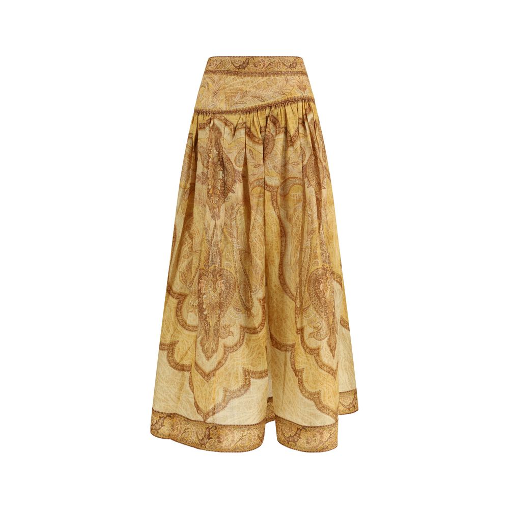 Zimmermann Bicolor Cotton Long Skirt | Regal Royce
