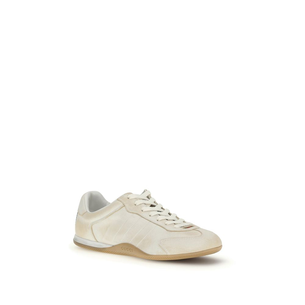 Gucci White Calf Leather Bos Taurus Low Top Sneakers | Regal Royce