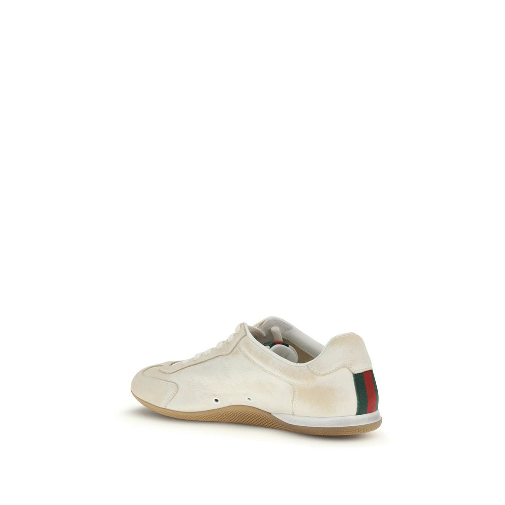 Gucci White Calf Leather Bos Taurus Low Top Sneakers | Regal Royce