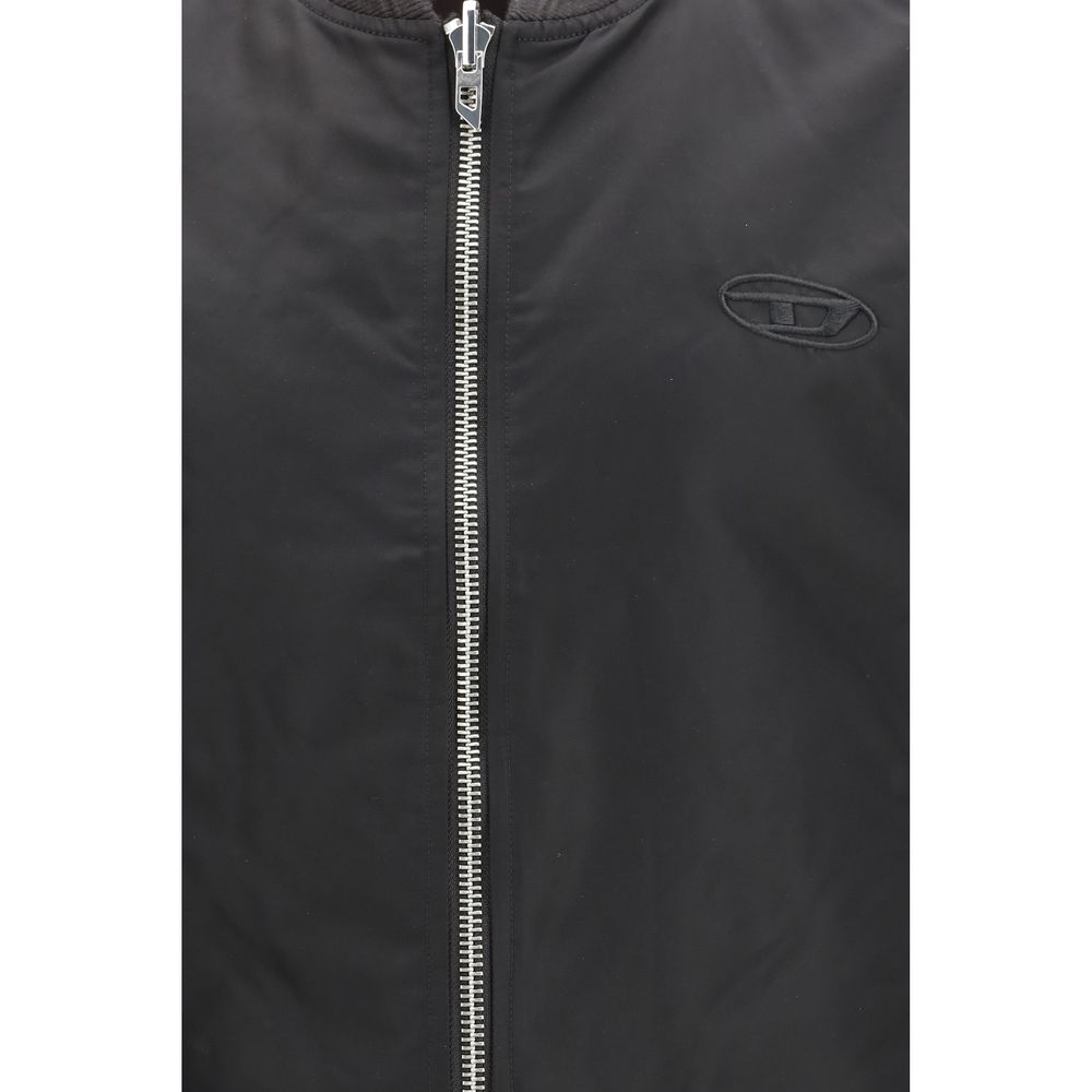 Diesel Brown Polyamide Sleeveless Jacket | Regal Royce