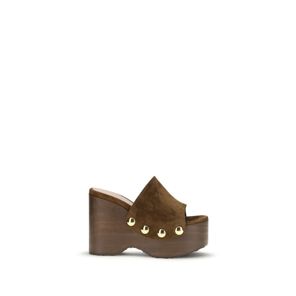 Gianvito Rossi Brown Other Fibres Clogs | Regal Royce