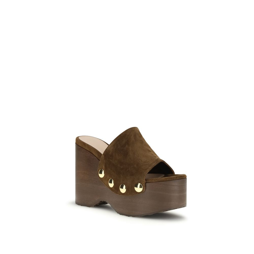 Gianvito Rossi Brown Other Fibres Clogs | Regal Royce