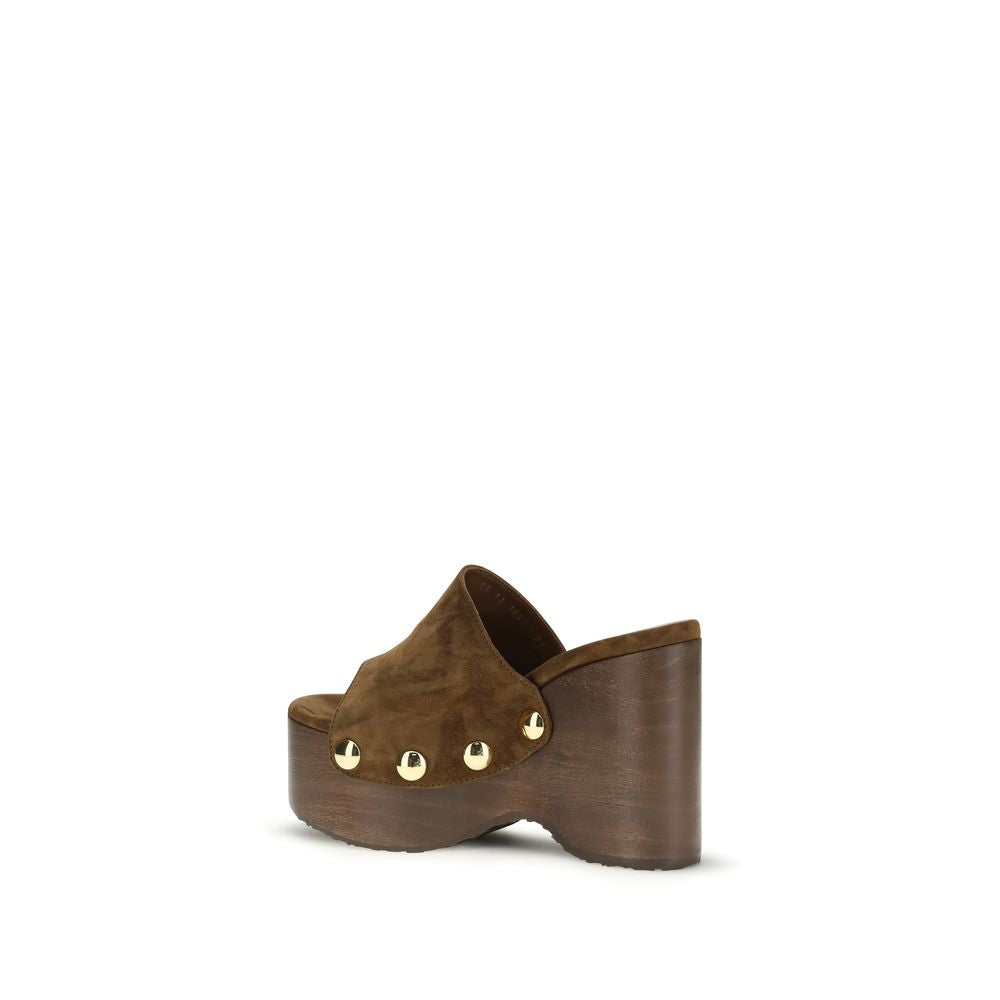 Gianvito Rossi Brown Other Fibres Clogs | Regal Royce