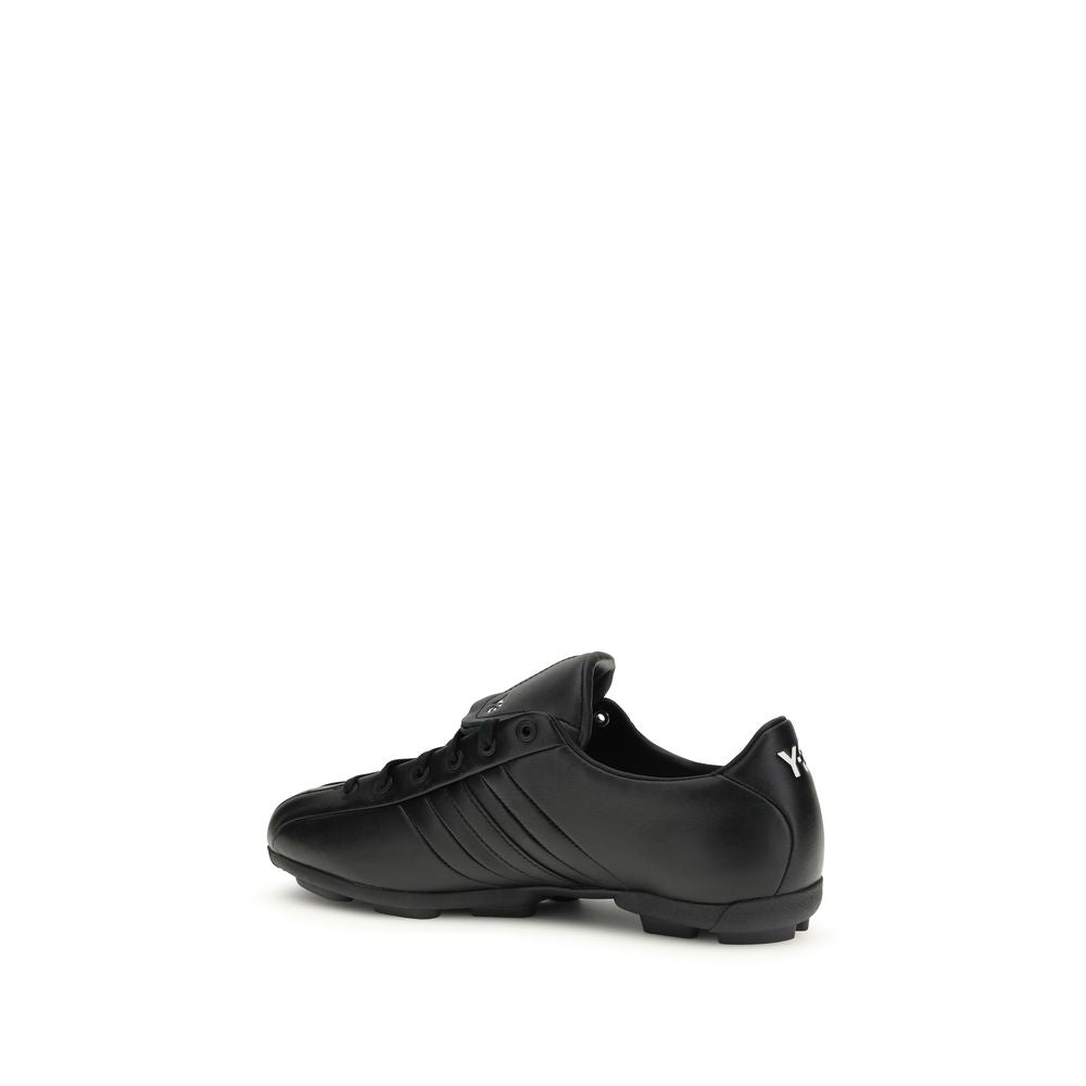 Y-3 Black Calf Leather Bos Taurus Athletic Sneakers | Regal Royce