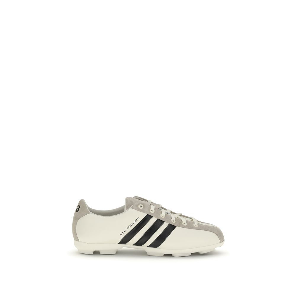 Y-3 White Calf Leather Bos Taurus Athletic Sneakers | Regal Royce