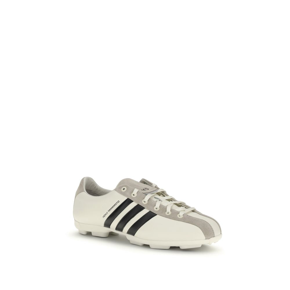 Y-3 White Calf Leather Bos Taurus Athletic Sneakers | Regal Royce