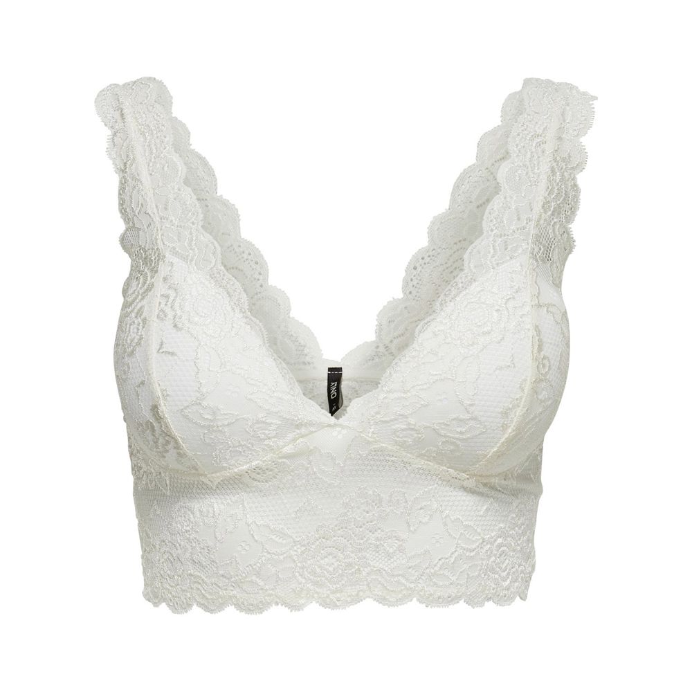 Only White Polyester Bra | Regal Royce