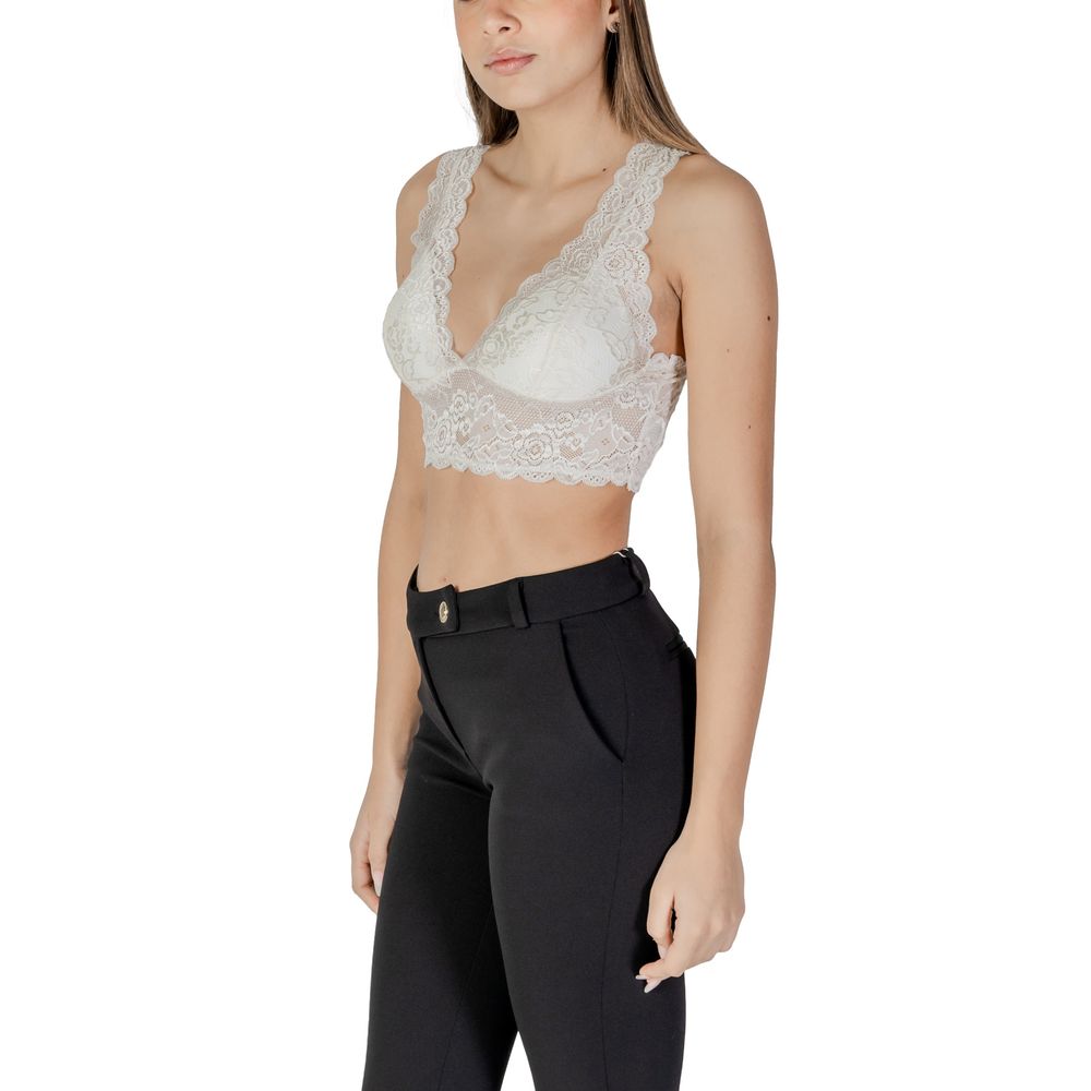 Only White Polyester Bra | Regal Royce