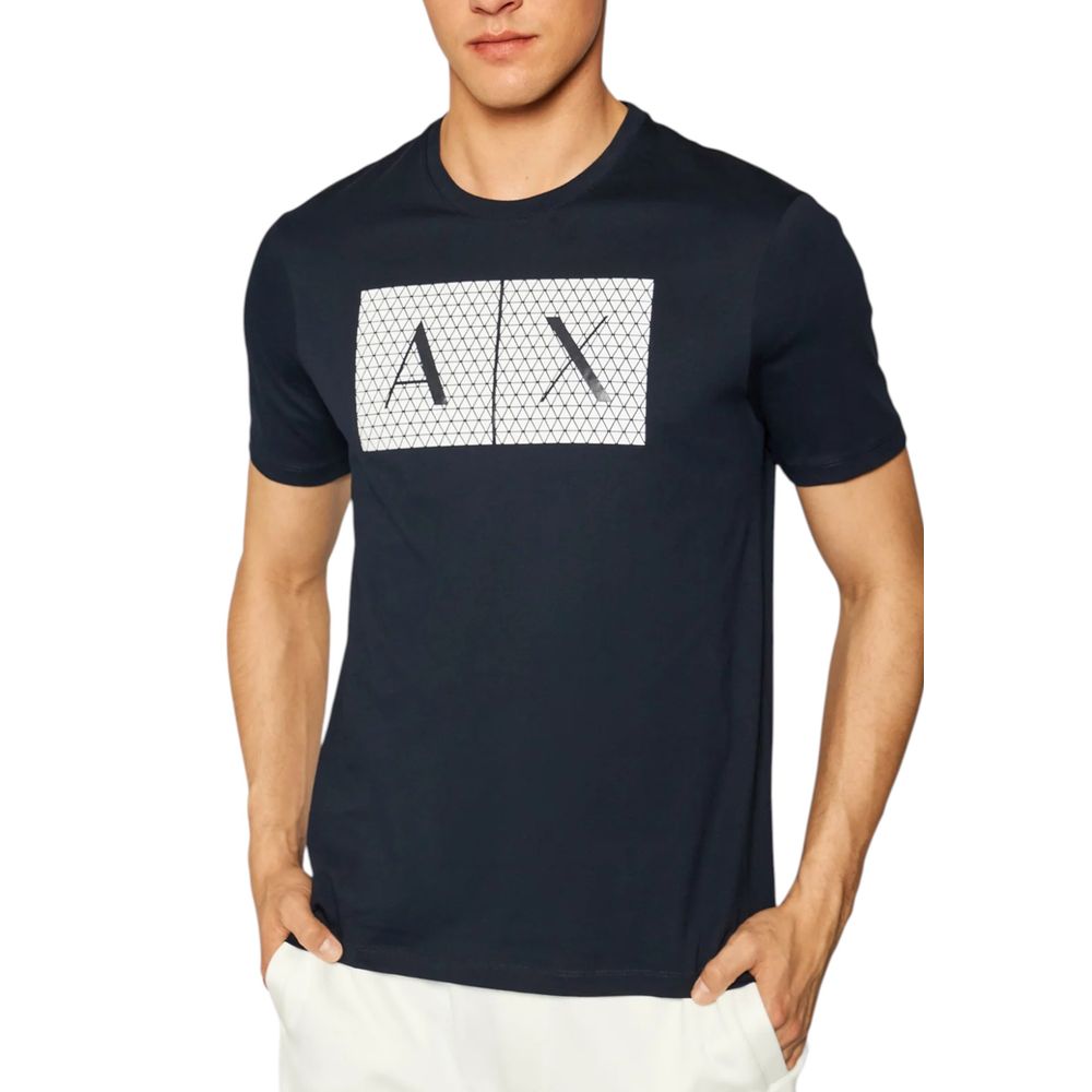 Armani Exchange Blue Cotton T-Shirt | Regal Royce