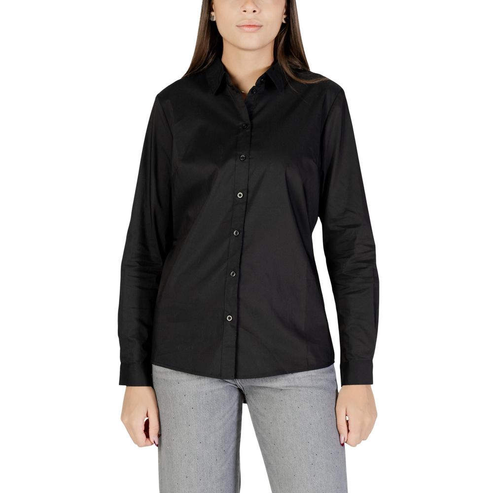 Jacqueline De Yong Black Cotton Blouse | Regal Royce
