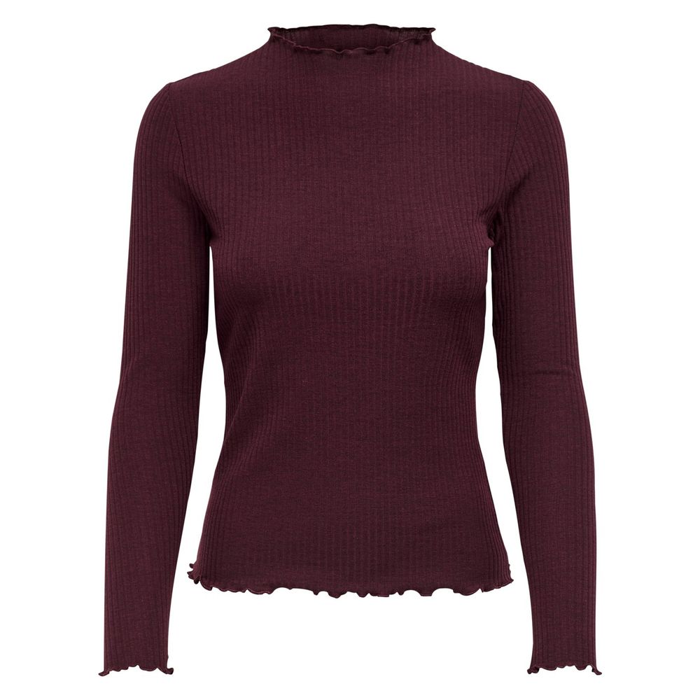 Only Bordeaux Polyester Turtleneck | Regal Royce
