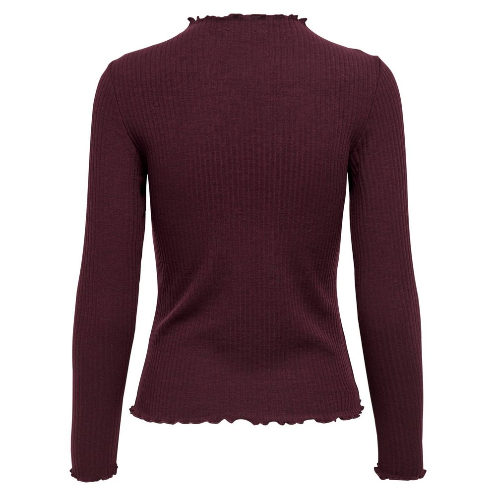Only Bordeaux Polyester Turtleneck | Regal Royce