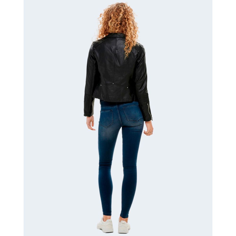 Only Black Viscose Biker Jacket | Regal Royce