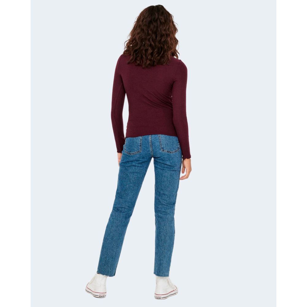 Only Bordeaux Polyester Turtleneck | Regal Royce