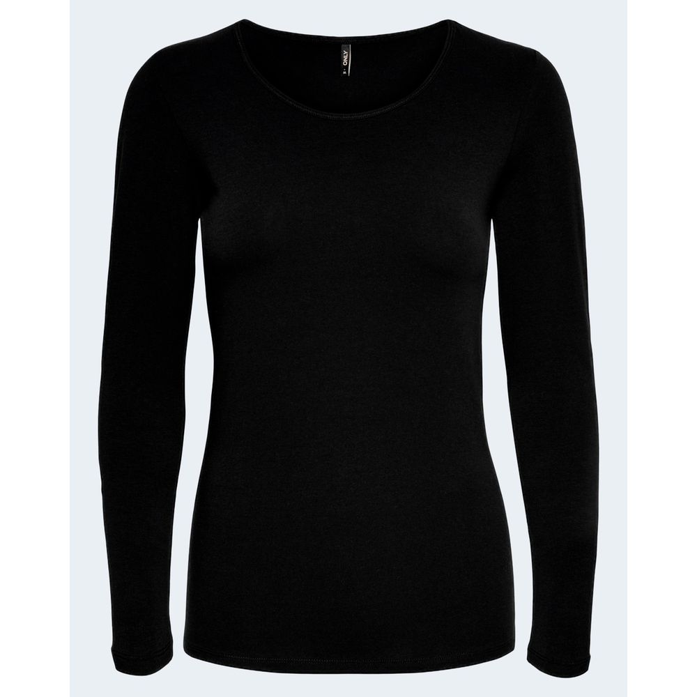 Only Black Cotton Long Sleeve T-Shirt | Regal Royce