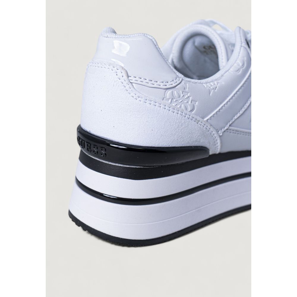 Guess White Polyester Platform Sneakers | Regal Royce