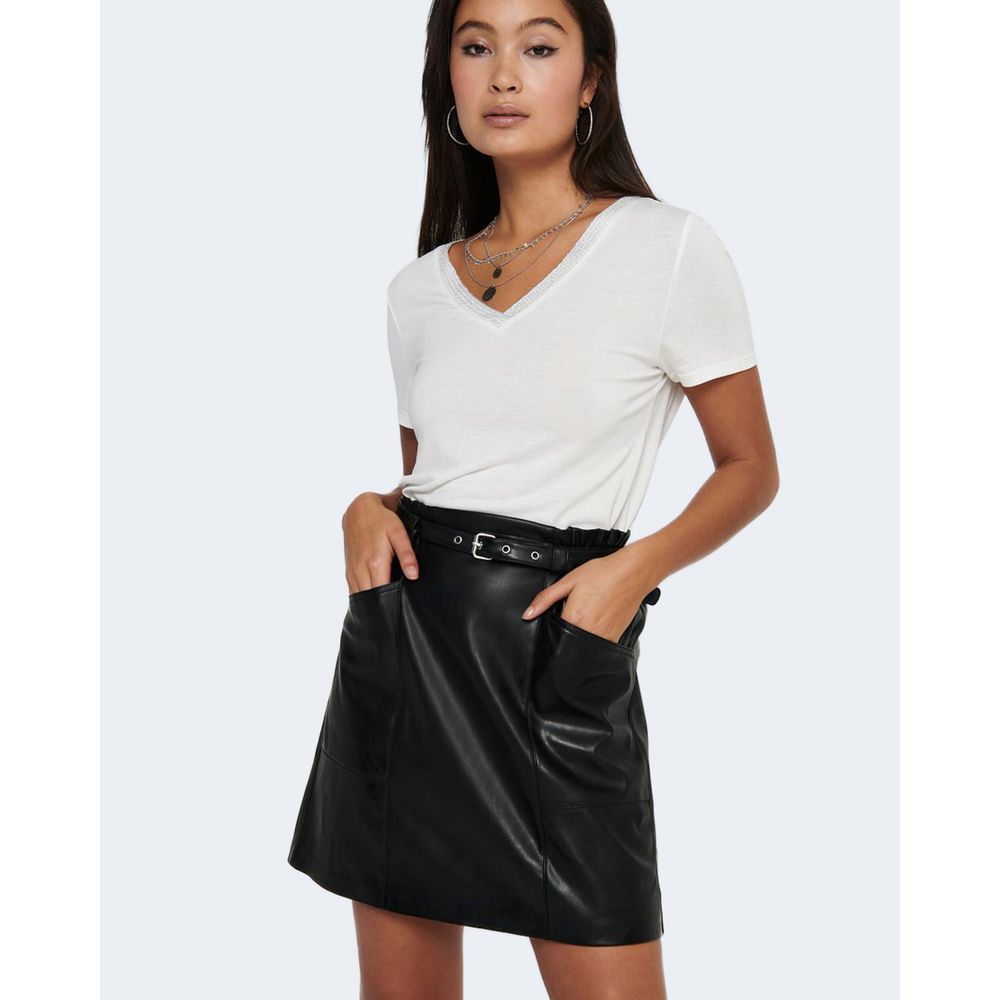 Only Black Polyester Mini Skirt | Regal Royce
