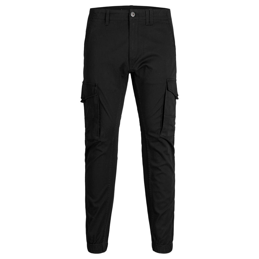 Jack Jones Black Cotton Skinny Pants | Regal Royce