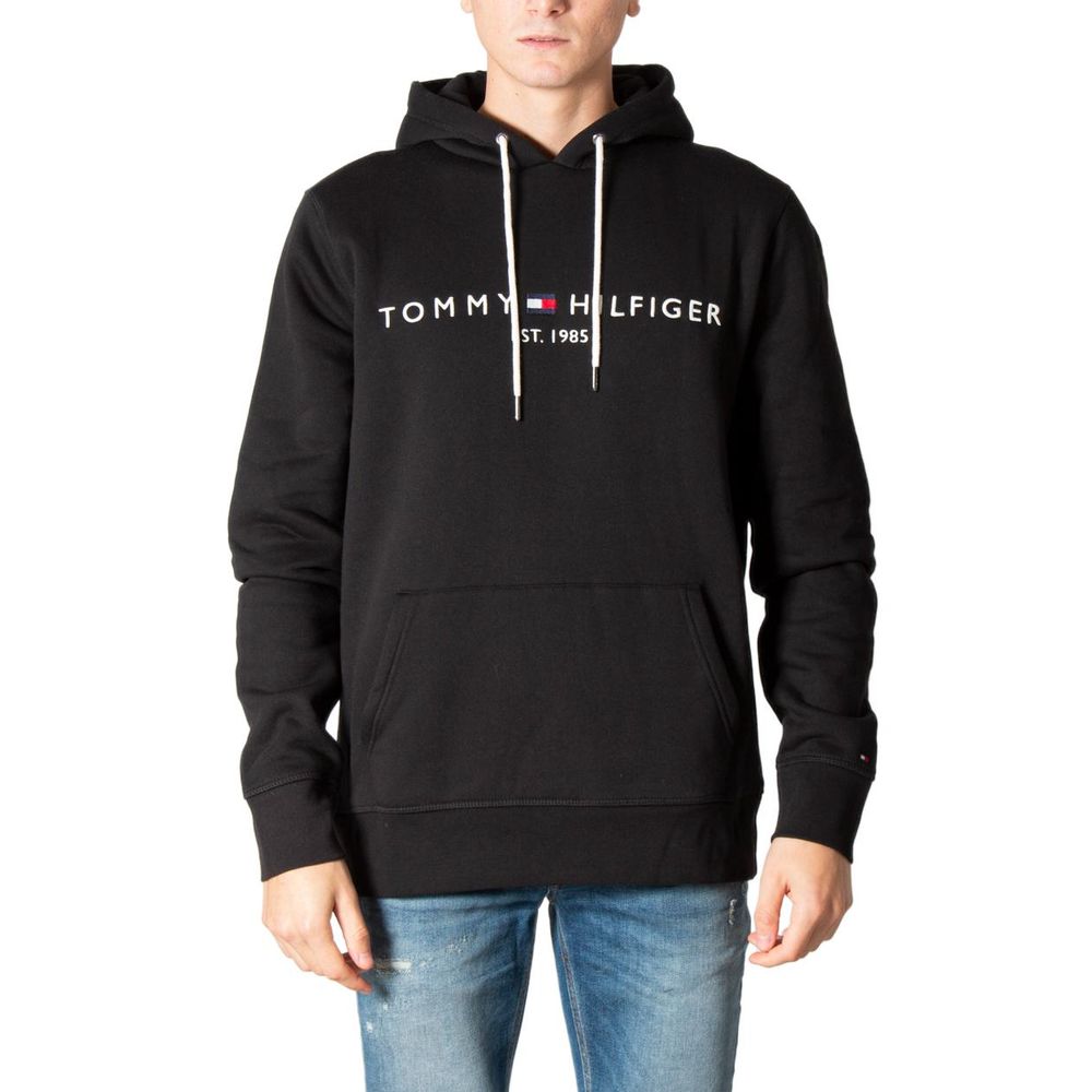 Tommy Hilfiger Black Cotton Hoodie | Regal Royce