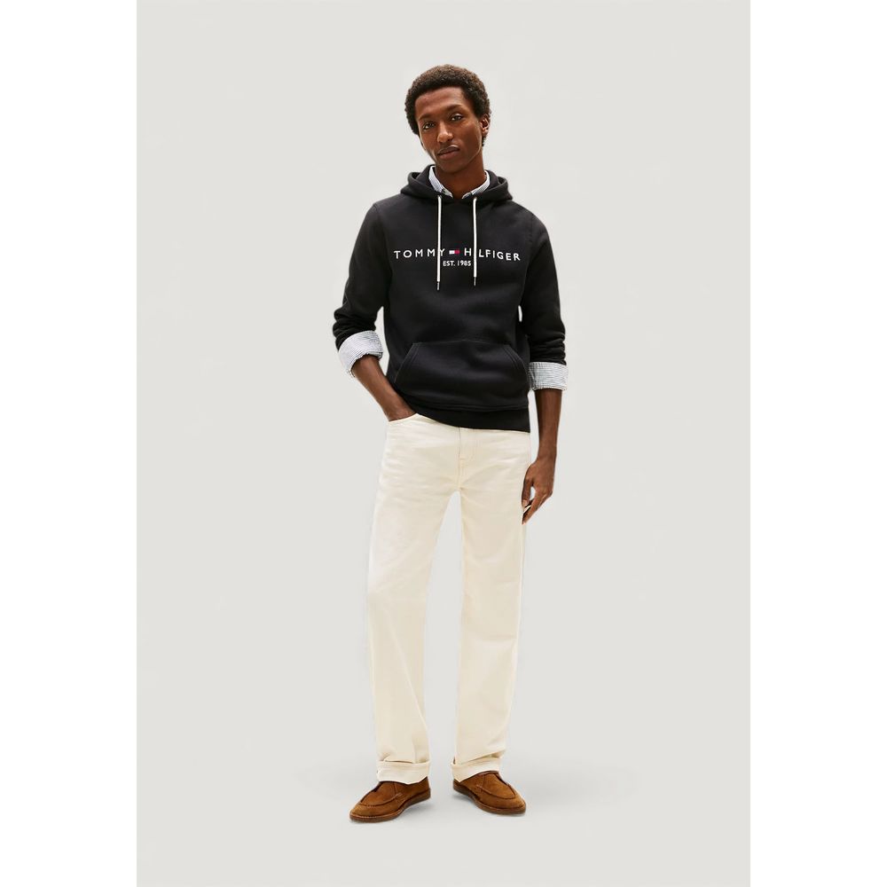 Tommy Hilfiger Black Cotton Hoodie | Regal Royce
