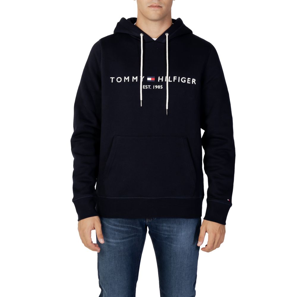 Tommy Hilfiger Blue Cotton Hoodie | Regal Royce