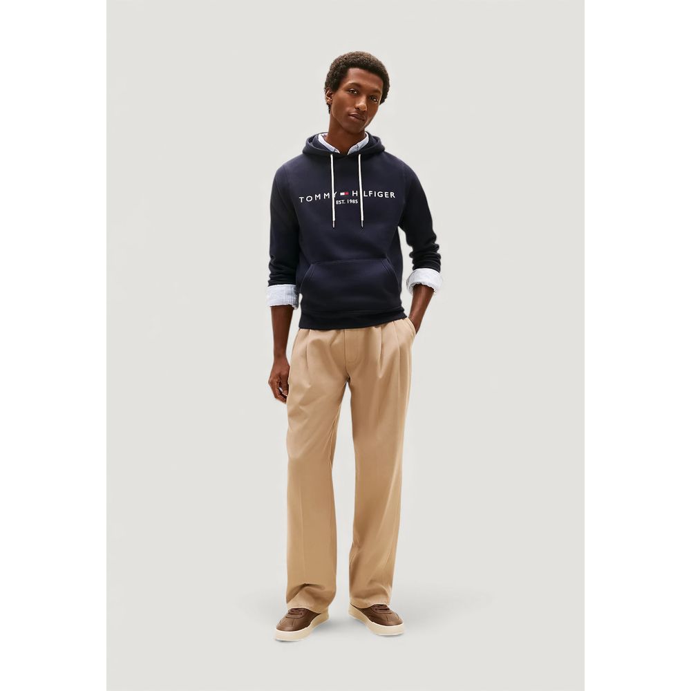 Tommy Hilfiger Blue Cotton Hoodie | Regal Royce