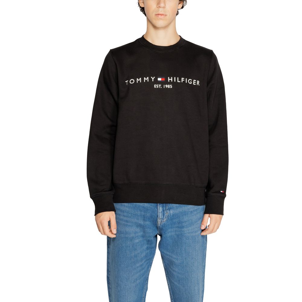 Tommy Hilfiger Jeans Black Cotton Sweatshirt | Regal Royce