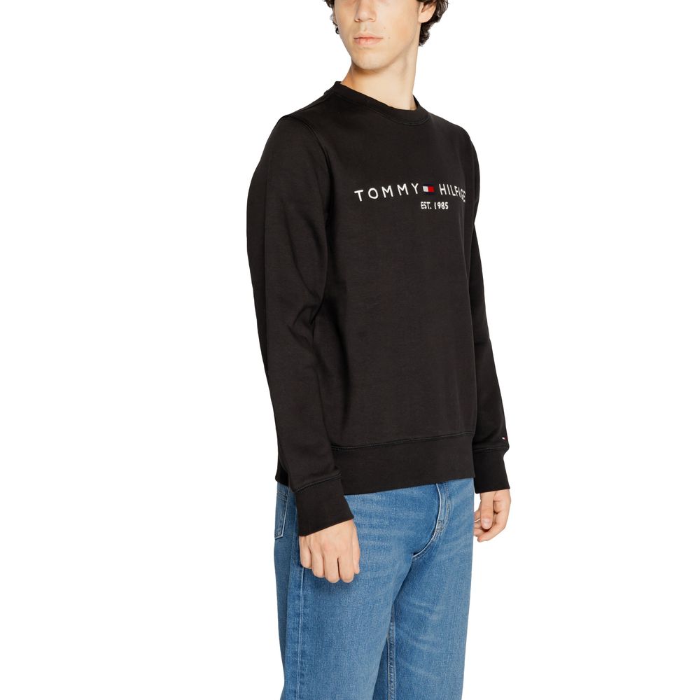 Tommy Hilfiger Jeans Black Cotton Sweatshirt | Regal Royce