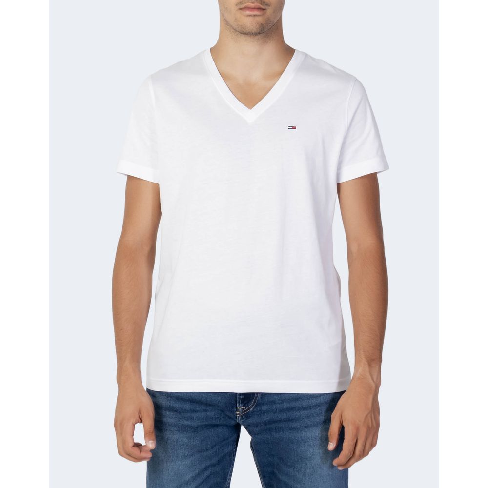 Tommy Hilfiger Jeans White Cotton T-Shirt | Regal Royce
