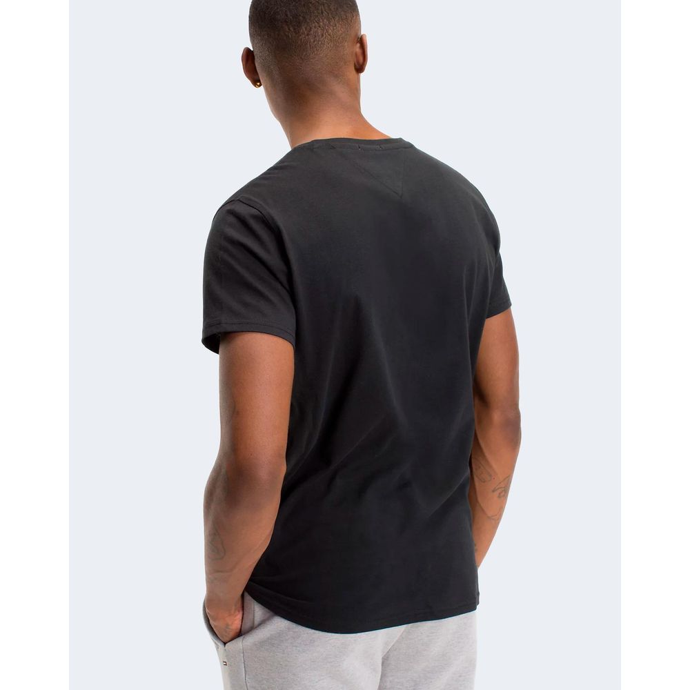 Tommy Hilfiger Jeans Black Cotton T-Shirt | Regal Royce