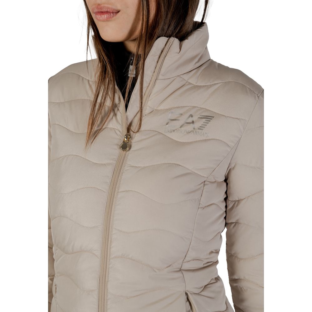 EA7 Emporio Armani Beige Polyester Bomber | Regal Royce