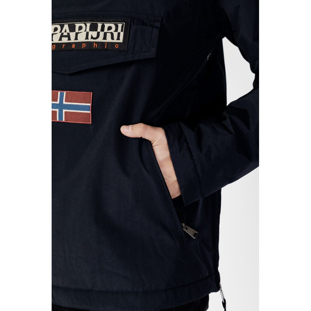 Napapijri Black Polyester Parka | Regal Royce