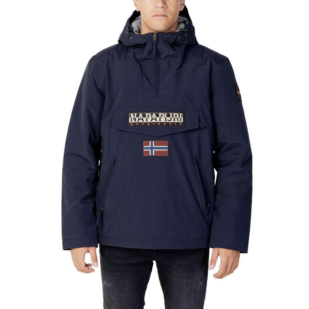 Napapijri Blue Polyester Shell Jacket | Regal Royce