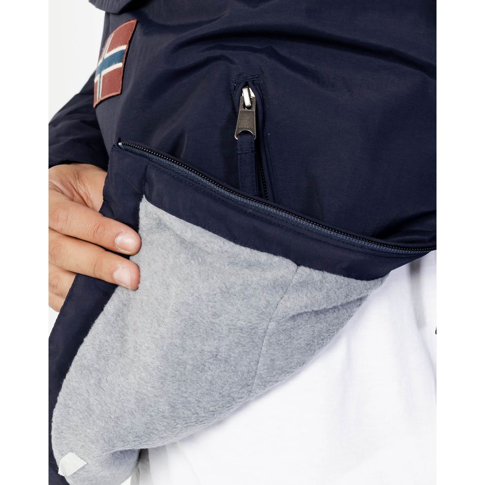 Napapijri Blue Polyester Shell Jacket | Regal Royce