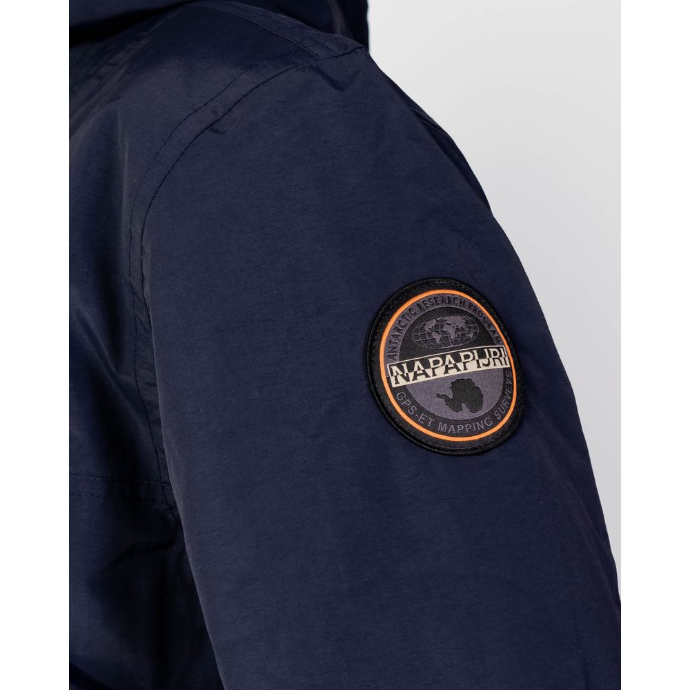 Napapijri Blue Polyester Shell Jacket | Regal Royce