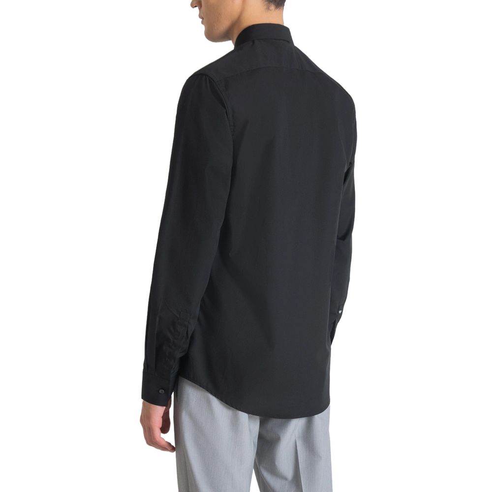 Antony Morato Black Cotton Dress Shirt | Regal Royce