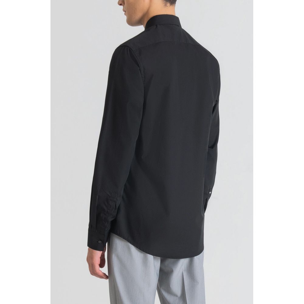 Antony Morato Black Cotton Dress Shirt | Regal Royce