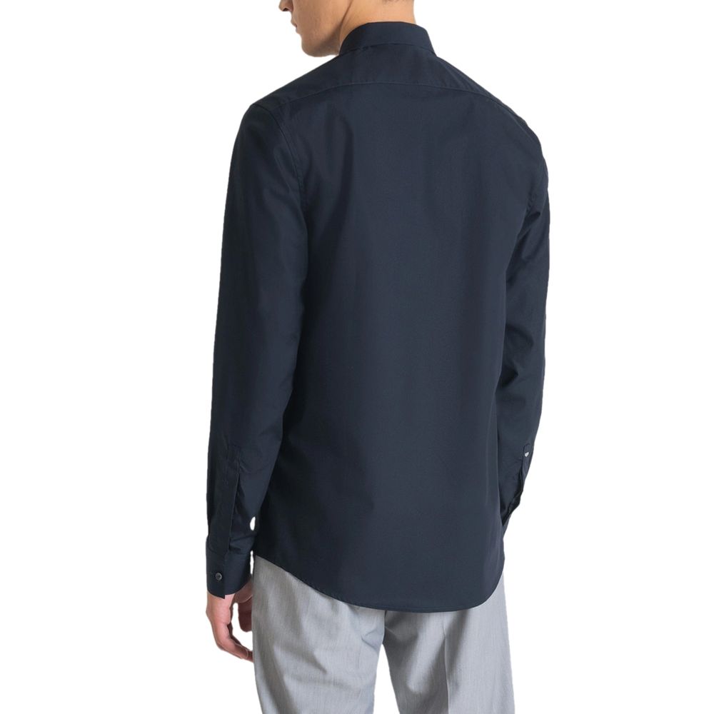 Antony Morato Blue Cotton Dress Shirt | Regal Royce