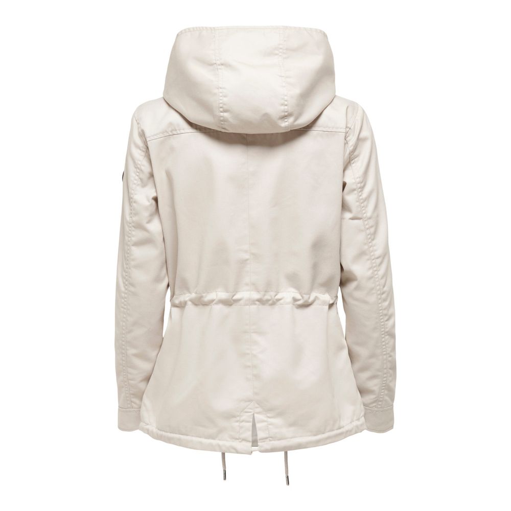 Only Beige Polyester Parka | Regal Royce