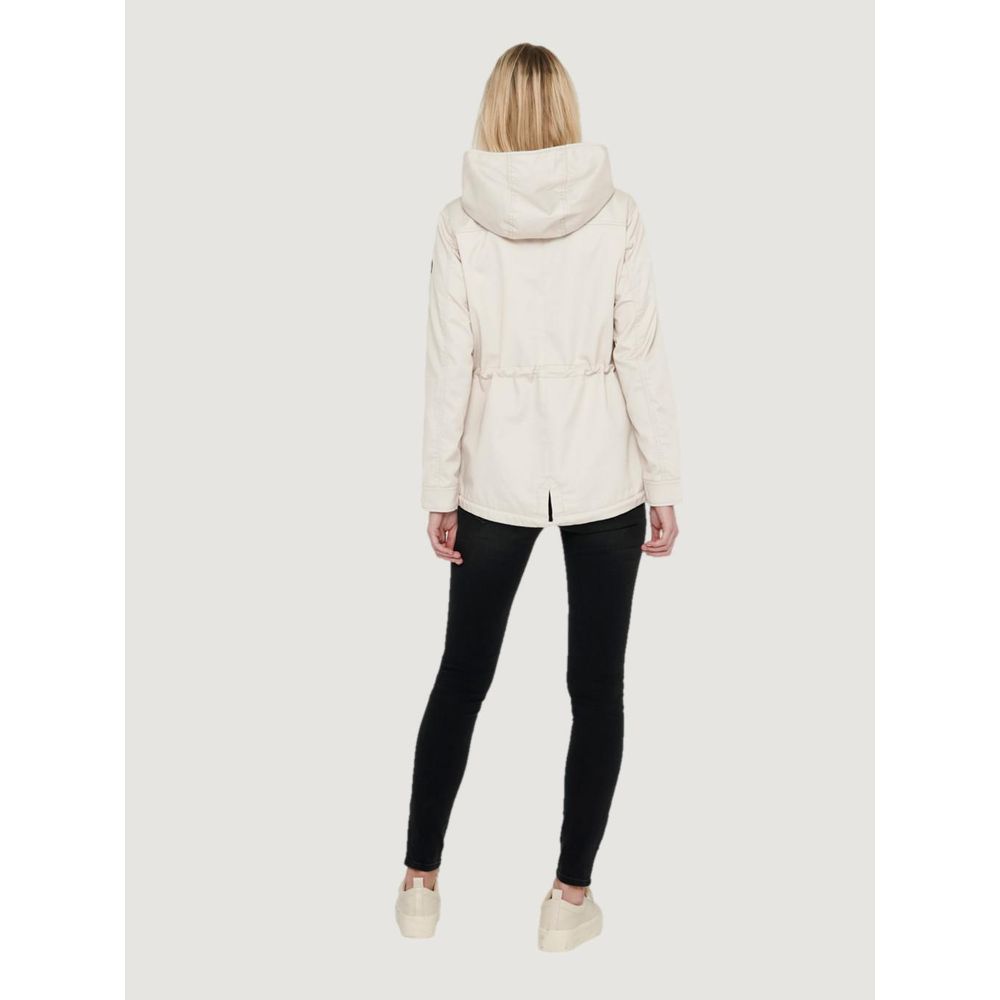 Only Beige Polyester Parka | Regal Royce