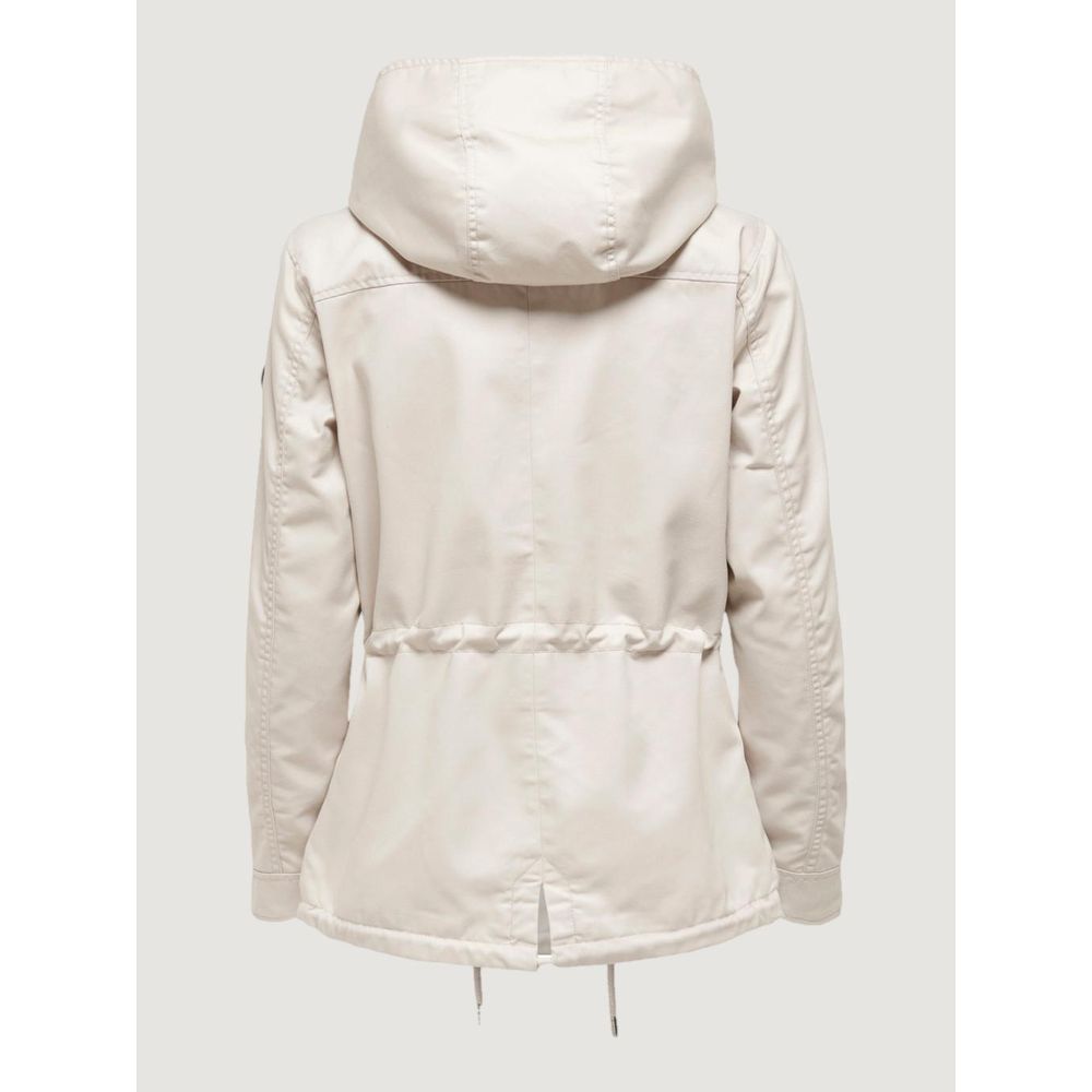 Only Beige Polyester Parka | Regal Royce